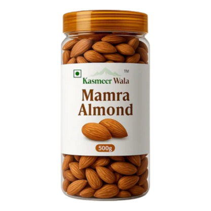 Kasmeer Wala Mamra Almonds  | Natural Mamra Badam | Rich in Protein & Fiber | Ideal for Soaking, Snacking & Gifting