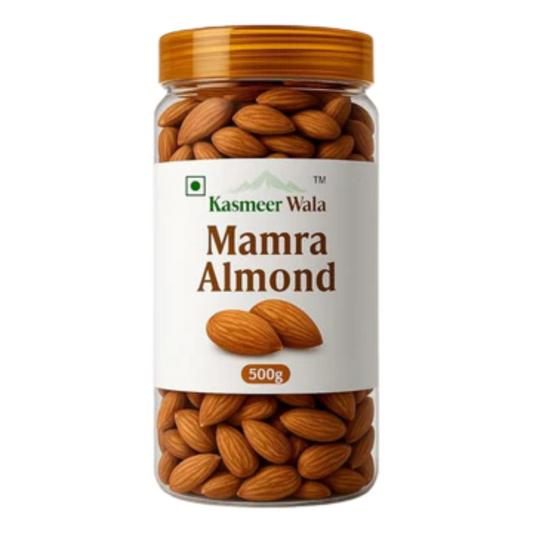 Kasmeer Wala Mamra Almonds  | Natural Mamra Badam | Rich in Protein & Fiber | Ideal for Soaking, Snacking & Gifting