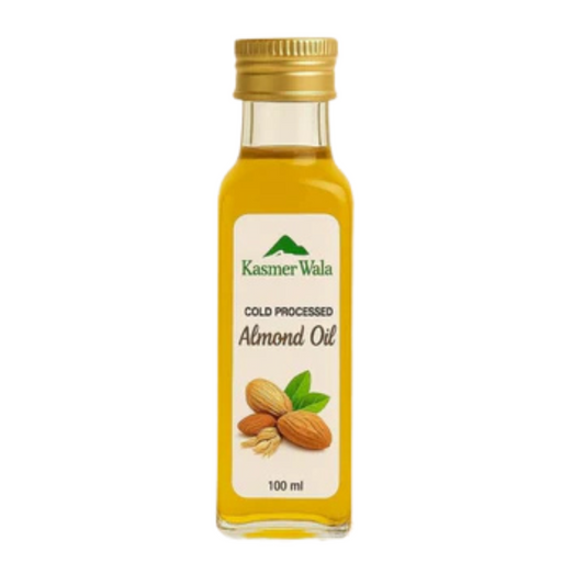 Kasmeer Wala Pure Kashmiri Almond Oil – 100 ml | Cold Pressed Sweet Almond Oil for Skin, Hair & Massage | 100% Natural & Organic | Nourishing & Moisturizing