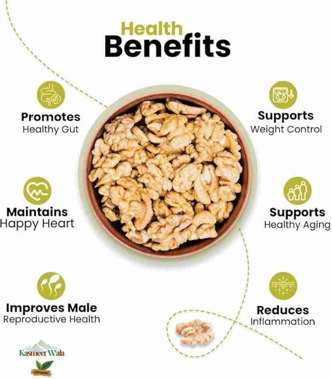 Kasmeer wala Organic kashmiri walnut kernels Walnuts (4 x 0.25 kg)
