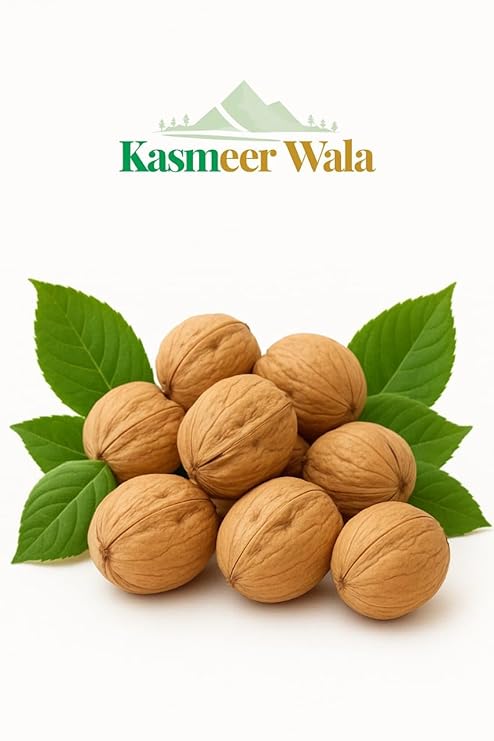 Kasmeer Wala Organic Walnuts In-Shell  | Himalayan Akhrot | Thin-Shell, Easy to Crack | Omega-3 Rich Dry Fruit | 100% Natural & Unpolished