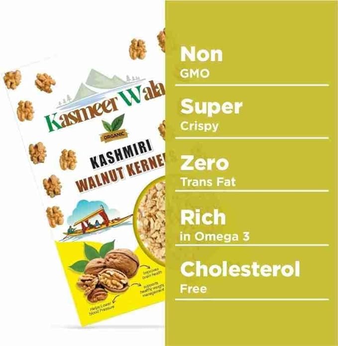 Kasmeer wala Organic kashmiri walnut kernels Walnuts (4 x 0.25 kg)