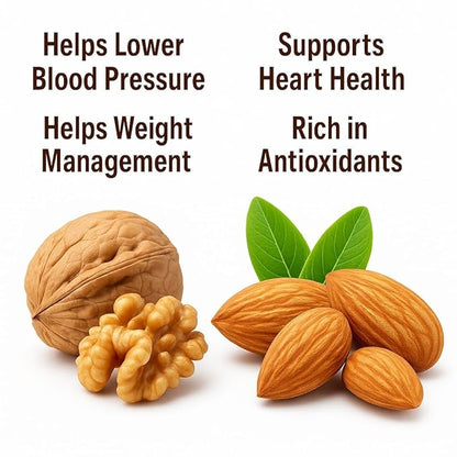 Kasmeer Wala Combo Pack of 2KG – 1KG Kashmiri Mamra Almonds & 1KG Premium Kashmiri Walnuts | 100% Natural, Farm Fresh, Handpicked Dry Fruits | Immunity Booster Superfoods