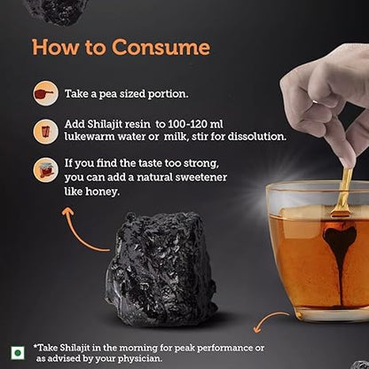 Himalayan Shilajit Resin - 100% Pure >75% Fulvic Acid - Lab-Tested for Purity - Boosts Energy, Stamina, Testosterone & Immunity - Ayurvedic Supplement for Men & Women (Shilajit Resin)