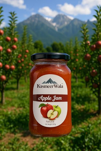 Kasmeer Wala Natural Apple Jam | No Added Colors or Preservatives | Made with Real Kashmiri Apples | Healthy Vegan Fruit Spread for Kids & Adults | High Fruit Content