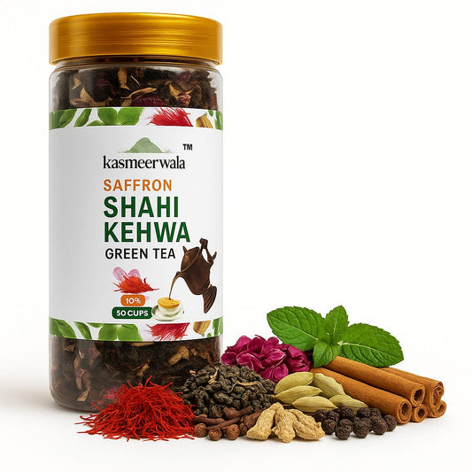 Kasmeer Wala – Saffron Shahi Khawa Green Tea | Premium Sugar-Free Kashmiri Wellness Drink
