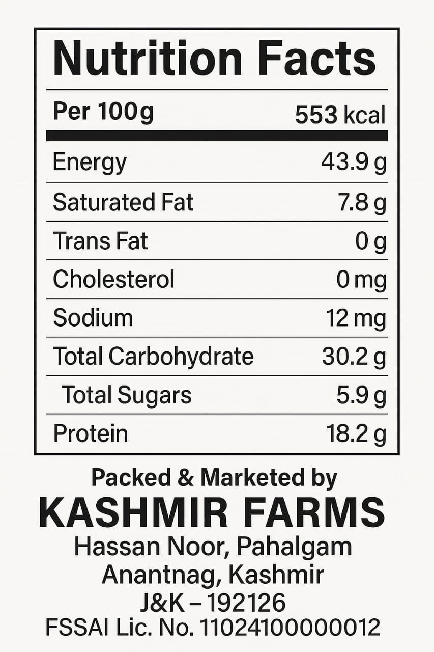 Kasmeer Wala Jumbo Cashew Nuts 500g | Premium Whole Cashews | Healthy Crunchy Natural Dry Fruits | Rich in Protein & Energy Snacks
