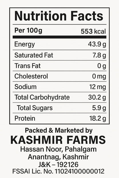 Kasmeer Wala Jumbo Cashew Nuts 500g | Premium Whole Cashews | Healthy Crunchy Natural Dry Fruits | Rich in Protein & Energy Snacks